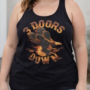 Bella Canvas Black Tank Top with Orange Graphic